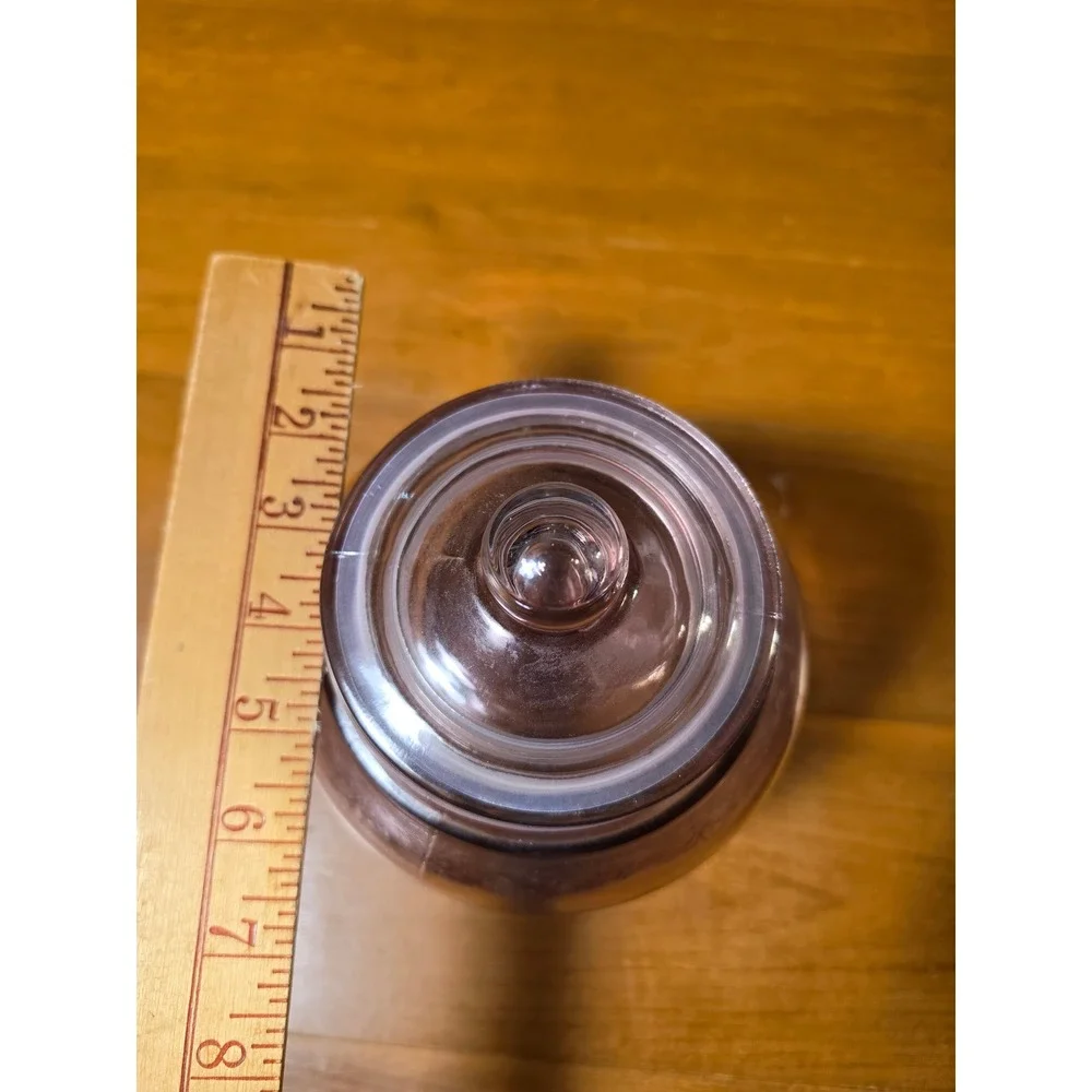 The Pioneer Woman Adeline Purple Glass Canister with Lid 8 inch Embossed Plum
